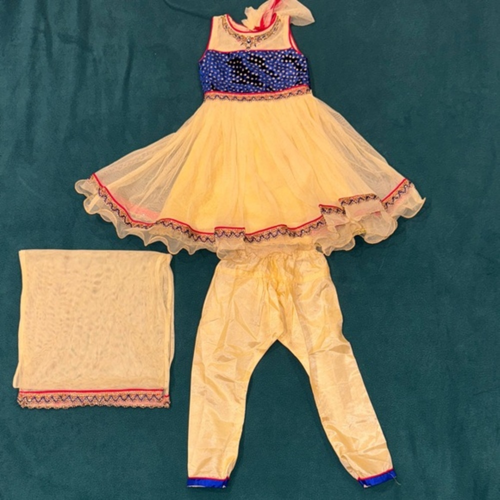 Indian Party Wear Embroidered Handmade Panjabi Suits for Infants